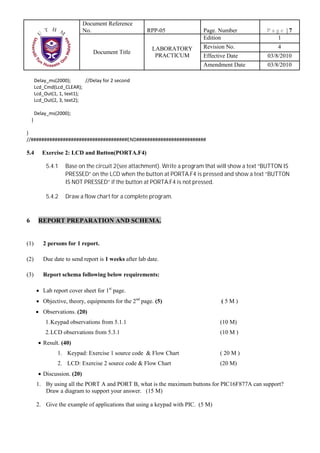 Lab 4 microcontroller | PDF