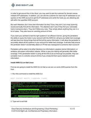 Lab 5.3 Cloud Pentesting - 2nd SIght Lab Cloud Security Class | PDF