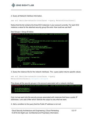 Lab 5.3 Cloud Pentesting - 2nd SIght Lab Cloud Security Class | PDF