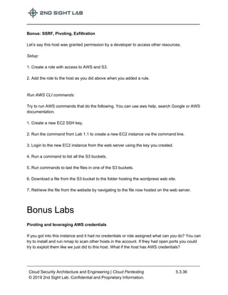 Lab 5.3 Cloud Pentesting - 2nd SIght Lab Cloud Security Class | PDF