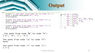 FCI-Minia University 24
Output
 
