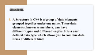 Structure in C++ in the name of the lord | PPTX