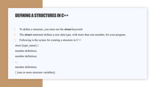 Structure in C++ in the name of the lord | PPTX