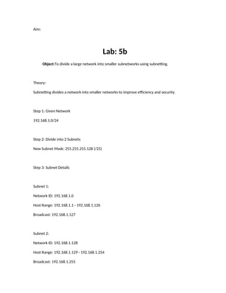 C Programming for MAC Address Retrieval and Network Subnetting Using ...