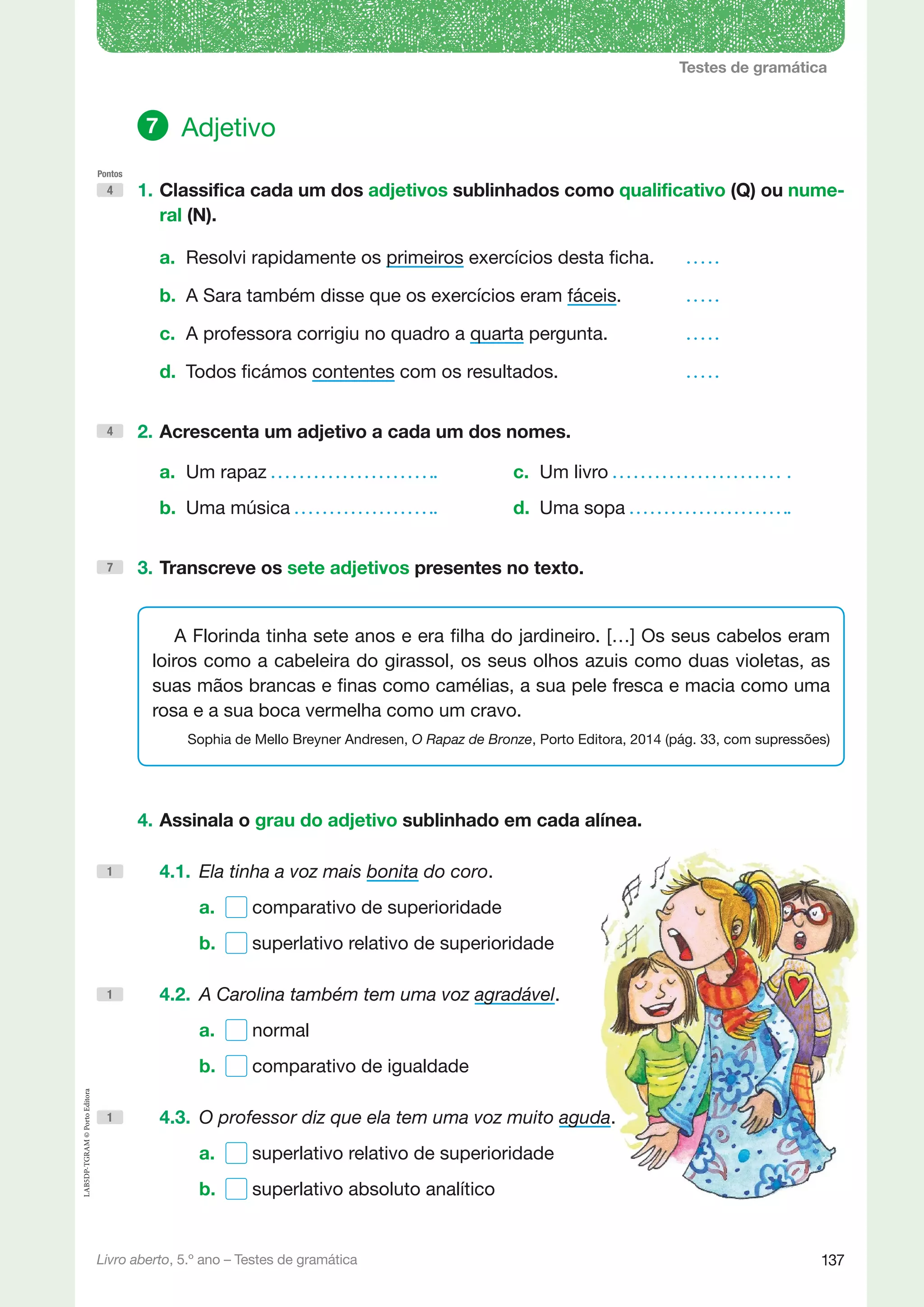 Adjetivos - exercícios | PDF