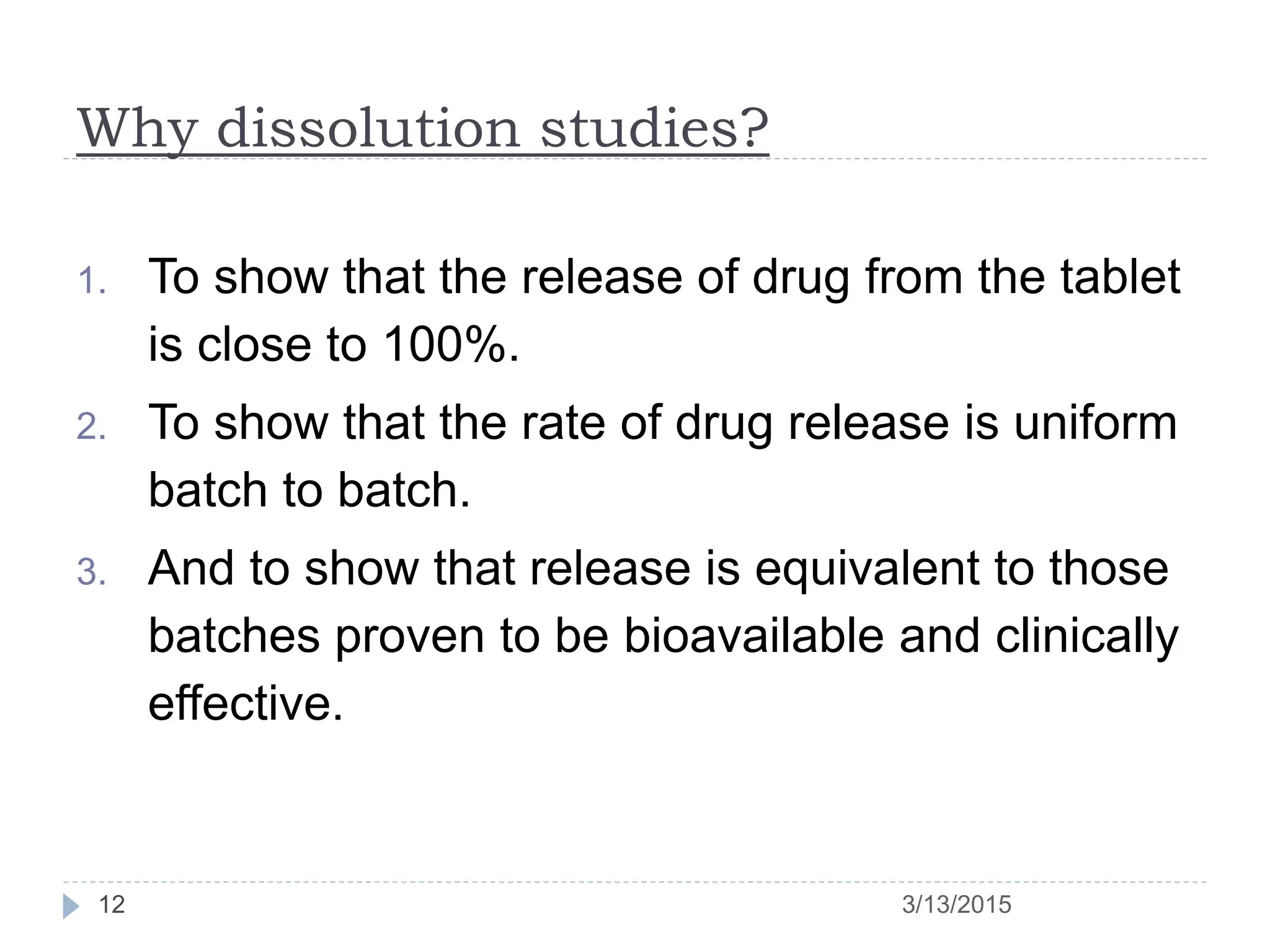 Disintegration and dissolution tests | PPTX