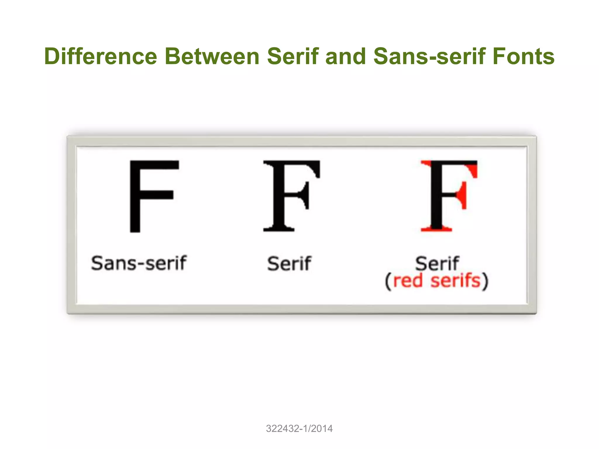 Difference Between Serif and Sans-serif Fonts 
322432-1/2014 
 