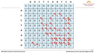 22
BINF 2000: Introduction to Bioinformatics (Lab) Syed Mohammad Lokman (syed.lokman@auw.edu.bd)
 