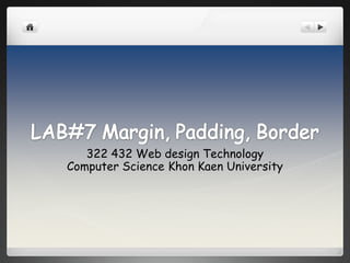 322 432 Web design Technology
Computer Science Khon Kaen University
 