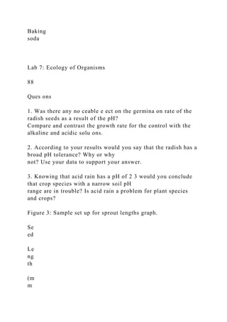 Lab 7 Ecology of Organisms85Introduc onOrganisms .docx | Gardening ...