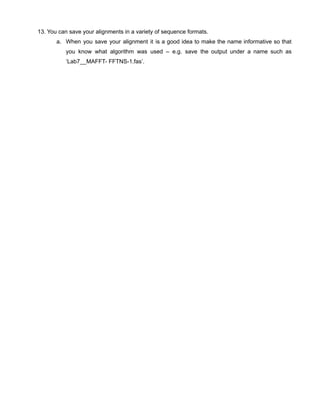 MULTIPLE SEQUENCE ALIGNMENT | PDF