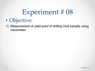 Lab 8 measurement of yield point of drilling mud sample using rheometer ...