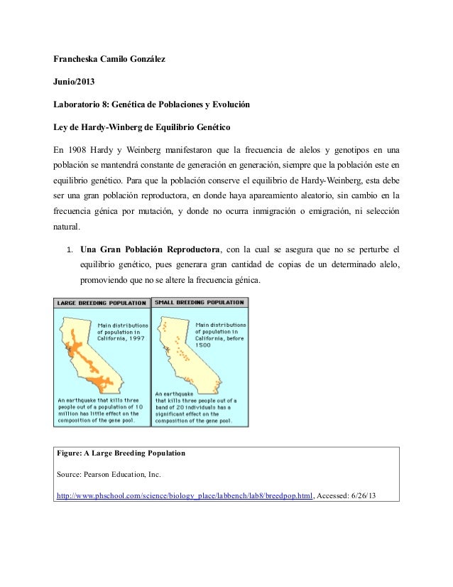 Lab 8 Genetica De Poblaciones Y Evolucion By Franc