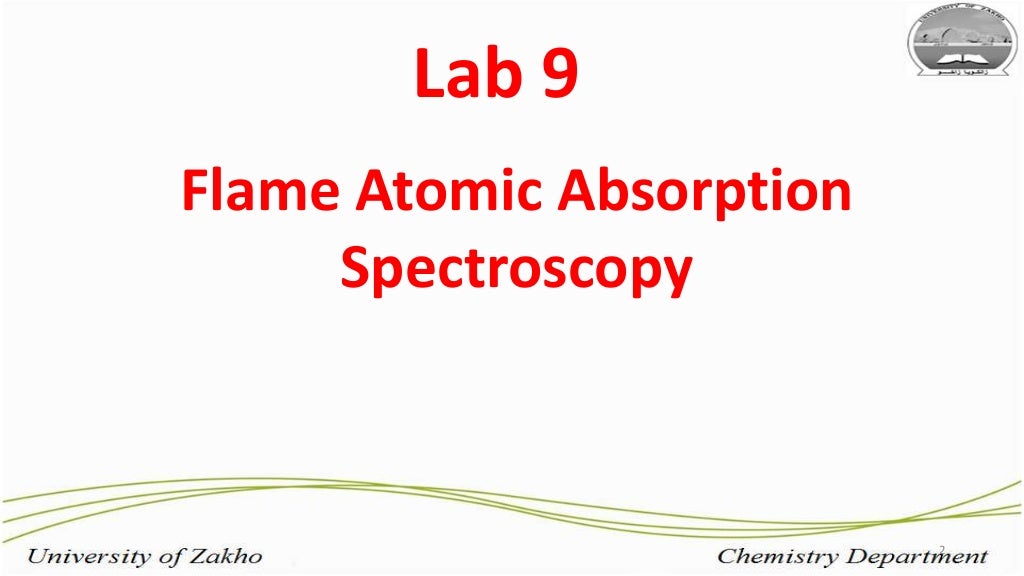 Flame Atomic Absorption Spectroscopy