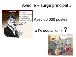 Avec le « surgé principal »


      Avec 60 000 postes

       à l’« éducation »   ?
 