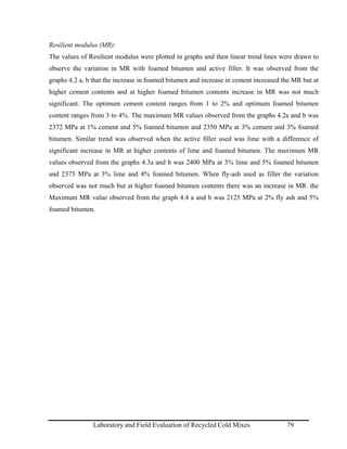 Lab and field eveluation of recycled cold mix | PDF