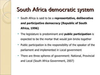 Democracy in South Africa: The role of eParticipation | PPT