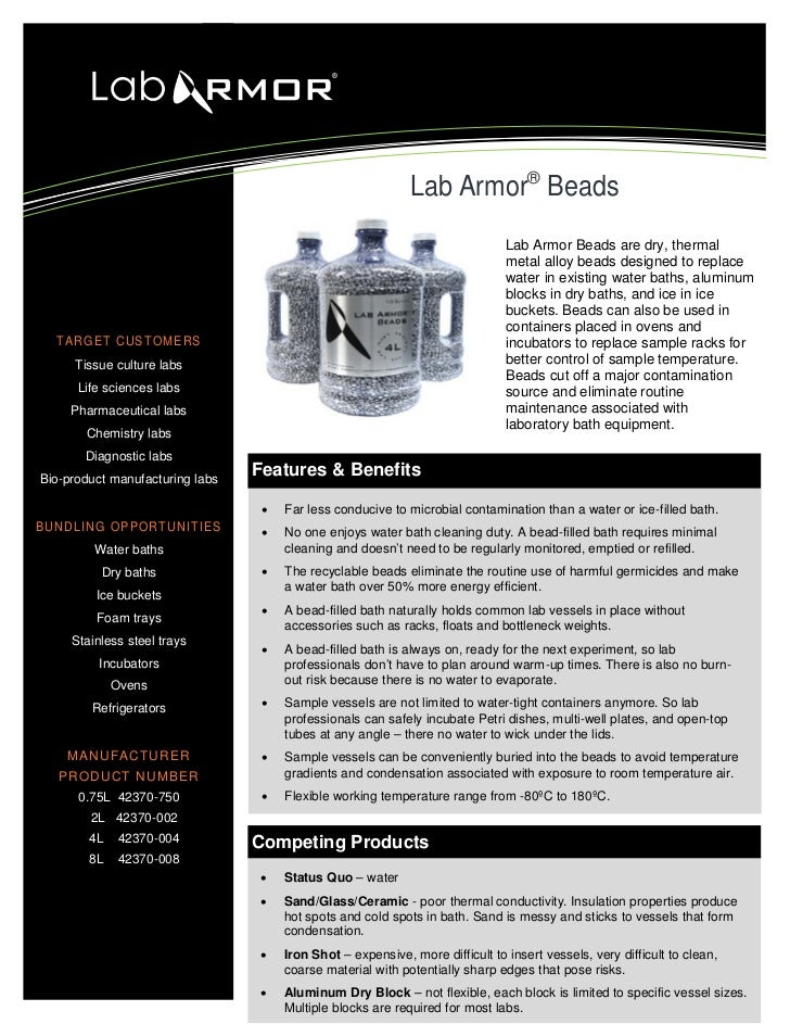Lab Armor Beads Product Information PDF