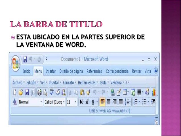 la barra de titulo