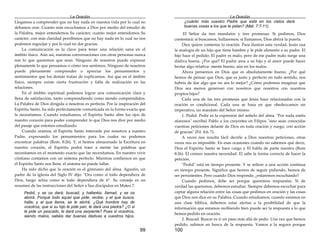 La Oración
99
Llegamos a comprender que no hay nada en nuestra vida por lo cual no
debamos orar. Cuanto más escuchamos a Dios por medio del estudio de
la Palabra, mejor entendemos Su carácter; cuanto mejor entendemos Su
carácter, con más claridad percibimos que no hay nada en lo cual no nos
podemos regocijar y por lo cual no dar gracias.
La comunicación es la clave para tener una relación sana en el
ámbito físico. Aún así, nuestras conversaciones con otras personas nunca
son lo que queremos que sean. Ninguno de nosotros puede expresar
plenamente lo que pensamos o cómo nos sentimos. Ninguno de nosotros
puede plenamente comprender o apreciar los pensamientos y
sentimientos que los demás tratan de explicarnos. Así que en el ámbito
físico, siempre existe cierta frustración y falta de realización en las
relaciones.
En el ámbito espiritual podemos lograr una comunicación clara y
llena de satisfacción, tanto comprendiendo como siendo comprendidos.
La Palabra de Dios dirigida a nosotros es perfecta. Por la inspiración del
Espíritu Santo, ha sido perfectamente comunicada en la forma exacta que
la necesitamos. Cuando estudiamos, el Espíritu Santo abre los ojos de
nuestro corazón para poder comprender lo que Dios nos dice por medio
del pasaje que estemos estudiando.
Cuando oramos, el Espíritu Santo intercede por nosotros a nuestro
Padre, expresando los pensamientos para los cuales no podemos
encontrar palabras (Rom. 8:26). Y, si hemos almacenado la Escritura en
nuestro corazón, el Espíritu podrá traer a mente las palabras que
necesitamos en el momento exacto que las necesitamos. En nuestro vivir
cristiano contamos con un sistema perfecto. Mientras confiemos en que
el Espíritu Santo nos llene, el sistema no puede fallar.
Ha sido dicho que la oración es el gimnasio del alma. Agustín, un
padre de la iglesia del Siglo IV dijo: "Ora como si todo dependiera de
Dios, luego actúa como si todo dependiera de ti". Su consejo es un
resumen de las instrucciones del Señor a Sus discípulos en Mateo 7.
Pedid, y se os dará; buscad, y hallaréis; llamad, y se os
abrirá. Porque todo aquel que pide, recibe; y el que busca,
halla; y al que llama, se le abrirá. ¿Qué hombre hay de
vosotros, que si su hijo le pide pan, le dará una piedra? ¿O si
le pide un pescado, le dará una serpiente? Pues si vosotros,
siendo malos, sabéis dar buenas dádivas a vuestros hijos,
La Oración
100
¿cuánto más vuestro Padre que está en los cielos dará
buenas cosas a los que le pidan? (Mat. 7:7-11).
El Señor da tres mandatos y tres promesas: Si pedimos, Dios
contestará; si buscamos, hallaremos; si llamamos, Dios abrirá la puerta.
Dios quiere contestar la oración. Para ilustrar esta verdad, Jesús usa
la analogía de un hijo que tiene hambre y le pide alimento a su padre. El
hijo hace el pedido. El padre es malo, pero de ese padre malo surge una
dádiva buena. ¿Por qué? El padre ama a su hijo y el amor puede hacer
brotar algo relativa- mente bueno, aún en los malos.
Ahora pensemos en Dios que es absolutamente bueno. ¿Por qué
hemos de pensar que Dios, que es justo y perfecto en todo sentido, nos
habría de dar algo que no sea lo mejor? ¿Cómo podemos imaginar que
Dios sea menos generoso con nosotros que nosotros con nuestros
propios hijos?
Cada una de las tres promesas que Jesús hace relacionadas con la
oración es condicional. Cada una se basa en que obedezcamos un
imperativo, un mandato del Señor mismo.
1. Pedid. Pedir es la expresión del anhelo del alma. "Por nada estéis
afanosos" escribió Pablo a los creyentes en Filipos "sino sean conocidas
vuestras peticiones delante de Dios en toda oración y ruego, con acción
de gracias" (Fil. 4:6, 7).
A veces nos resulta fácil decirle a Dios nuestras peticiones, otras
veces nos es imposible. En esas ocasiones cuando no sabemos qué decir,
Dios el Espíritu Santo se hace cargo y El habla de parte nuestra (Rom
8:26). El conoce nuestra necesidad. El sabe la forma correcta de hacer la
petición.
"Pedid" está en tiempo presente. Y se refiere a una acción continua
en tiempo presente. Significa que hemos de seguir pidiendo, hemos de
ser persistentes. Pero cuando Dios responde, ¿estaremos escuchando?
Cuando pedimos, debe ser porque queremos respuestas. Si de
verdad las queremos, debemos estudiar. Siempre debemos escuchar para
captar alguna relación entre las cosas que pedimos en oración y las cosas
que Dios nos dice en su Palabra. Cuando estudiamos, cuando estamos en
una clase bíblica, debemos estar alertas a la posibilidad de que la
información que estamos recibiendo bien puede ser la respuesta a lo que
hemos pedido en oración.
2. Buscad. Buscar es ir un paso más allá de pedir. Una vez que hemos
pedido, salimos en busca de la respuesta. Vamos a la segura porque
 