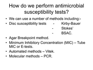 Lab aspects antimicrobial chemotherapy 03 | PPT