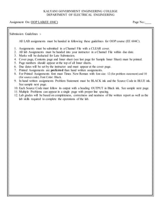Lab assignment format | DOCX