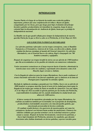 La batalla de pichincha