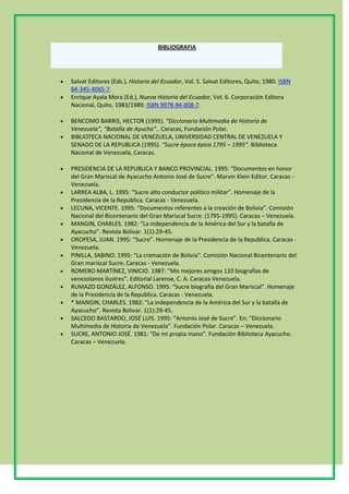 La batalla de pichincha