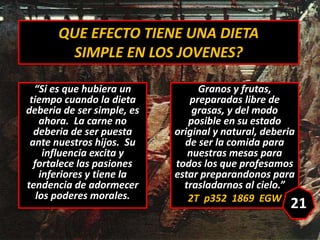 “Si es que hubiera un
tiempo cuando la dieta
deberia de ser simple, es
ahora. La carne no
deberia de ser puesta
ante nuest...