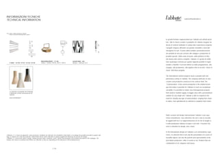 INFORMAZIONI TECNICHE
                                                                                                                                                                                                     contract@lacollection.it
TECHNICAL INFORMATION



N.B. Colore e ﬁniture speciali su richiesta.
    Colours and special ﬁnishings upon request.



                                                                                                                                                                          Le grandi forniture rappresentano per l’abbate una attività paral-
                                                    22




                                                                                                                                                                          lela. Tutte le risorse creative e produttive di l’abbate vengono de-




                                                                                                         54,7
                                             16
                                                                                                                                                                          dicate al contract mettendo in campo tutta l’esperienza acquisita.
                                                    25,5




                                                                                                  55
                                             25,5                                                                                                                         I progetti vengono affrontati con grande versatilità e sono tutti
                                                                                                                                                                          eterogenei fra loro. Si parte dalla semplice personalizzazione
                                                  110
                                                                                                                                                                          dei prodotti di serie per arrivare allo sviluppo e produzione di
                                                                                                  51
                                                  180                                                                                                                     prodotti speciali. Dalla sedia al tavolo, dalla poltrona al letto,
                                                                                                                                                                          dal divano alla camera completa. l’abbate è in grado di soddi-
                                                             MAGAZINE BASKET - 111.00                                FLOOR PONTI - 955                                    sfare qualunque richiesta per quanto riguarda prodotti in legno,
     C-SHELF - 127.00, 127.01, 127.03, 127.04                Finiture / ﬁnishes: TB100, L9017, L9016                 Minimo / minimum: 8 m2
                                                                                                                                                                          metallo o imbottiti. Il servizio offerto va dalla progettazione, allo
                                                                                                                                                                          sviluppo, alla produzione, alla logistica ﬁno al servizio “chiavi in
                                                                                                                                                                          mano” dell’intero progetto.


                                                                                                                                                                          The international contract projects mean a parallel and com-
                                                                                                                                                                          plementary activity to l’abbate. The company dedicates its own
                                                                                                                                                                          creative and productive resources to the contract ﬁeld. The
                                                                                                                                                                          “Customization” of the current production is the method techni-
                                                                                                                                                                          que that makes it possible for l’abbate to reach an exceptional
                                                                                                                                                                          versatility. It is possible to realize very heterogeneous projects:
     La collezione di lampade SECTOdesign
     è distribuita in Italia esclusivamente da                                                                                                                            from small or medium supply, to bigger ones with a personalized
     l’abbate.
                                                                                                                                                                          solution for any single unit. l’abbate is able to respond to the
     www.sectodesign.ﬁ                                                                                                                                                    need for virtually any type of wood product, ranging from chairs
                                                                                                                                                                          to tables, from upholstereds to cabinets to complete hotel rooms.




                                                                                                                                                                          Nello scenario del design internazionale l’abbate è una espe-
                                                                                                                                                                          rienza straordinaria. Una collezione che non è solo la raccolta
                                                                                                                                                                          di oggetti belli ma è la rappresentazione di ciò che di meglio vi
                                                                                                                                                                          è nella produzione italiana in legno e non solo. Creazioni che
                                                                                                                                                                          sono il connubio fra design, arte e lusso.


                                                                                                                                                                          In the International design set l’abbate is an extraordinary expe-
L’Abbate s.r.l. si riserva di apportare, senza preavviso, modiﬁche nei materiali, nei rivestimenti, nelle ﬁniture e nei disegni dei prodotti presentati in questo cata-   rience. A collection that is not only the presentation of a series of
logo. Le textures ed i colori dei materiali e delle ﬁniture hanno valore indicativo in quanto soggetti alle tolleranze dei processi di stampa.
L’Abbate s.r.l. reserves the right to change, without previous notice, materials, covers, ﬁnishes and drawings of the products presented in this catalogue. The           beautiful objects, but also the portrait and representation of the
textures and colours of materials and ﬁnishes are indicative as they are depending on the tollerances of the printing process.                                            best Italian production, either in wood or not. Products that are
                                                                                                                                                                          combination of art, elegance and luxury.


                                                                                 176
 