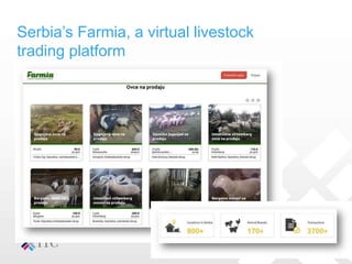 Serbia’s Farmia, a virtual livestock
trading platform
 