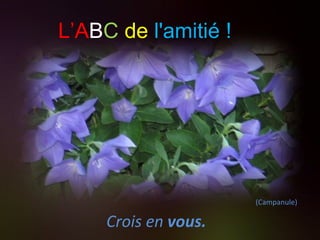 (Campanule) Crois en  vous. L’A B C   de   l'amitié ! 