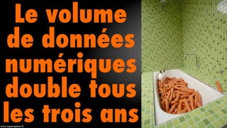 Le volume
de données
numériques
double tous
les trois ans

www.superception.fr

 