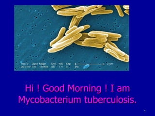 Hi ! Good Morning ! I am Mycobacterium tuberculosis. 