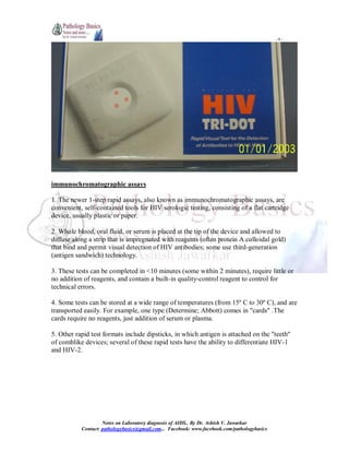 LABORATORY DIAGNOSIS OF HIV - AIDS | PDF