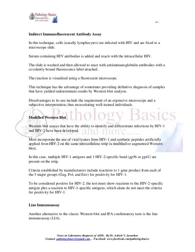 LABORATORY DIAGNOSIS OF HIV AIDS
