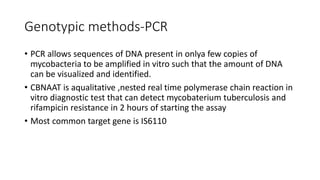 Lab Genetics Tuberculosis LAB DIAGNOSIS OF TUBERCULOSIS.pptx