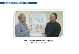 O QUE DIZEM OS EMPRESÁRIOS - VÍDEOS
Tadeu Almeida (Presidente do Sipal/NF)
Setor de Panificação
 