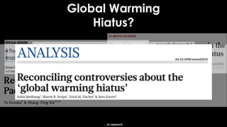 Global Warming
Hiatus?
…in research
 