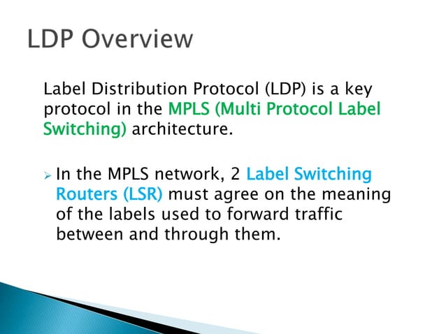 Label Distribution Protocol | PPTX