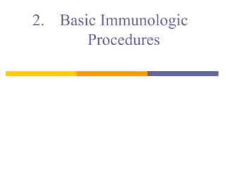 2. Basic Immunologic
Procedures
 