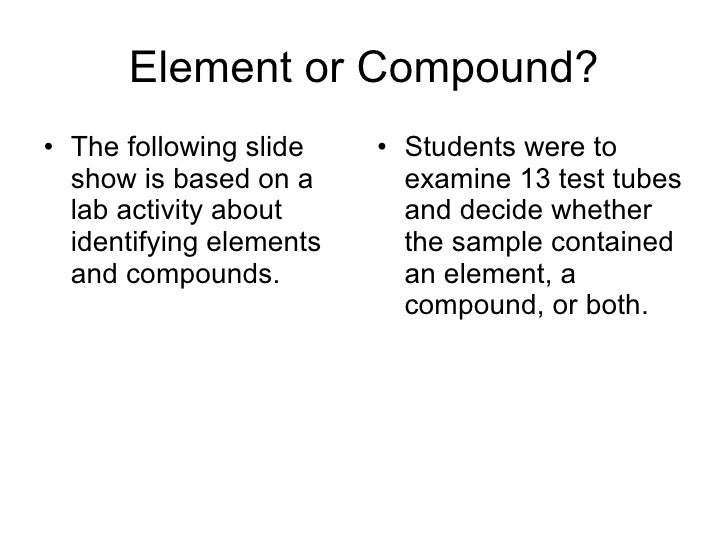 Lab Elements & Compounds 