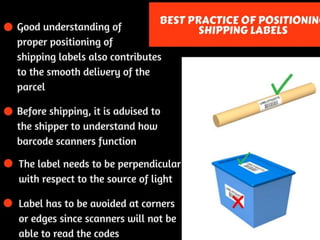 How to affix shipping label on the parcel ?