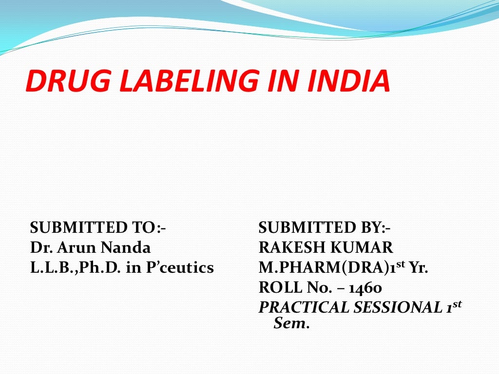 Labeling in india