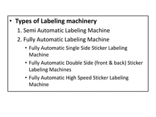 Labeling in pharmaceutical packaging | PPTX