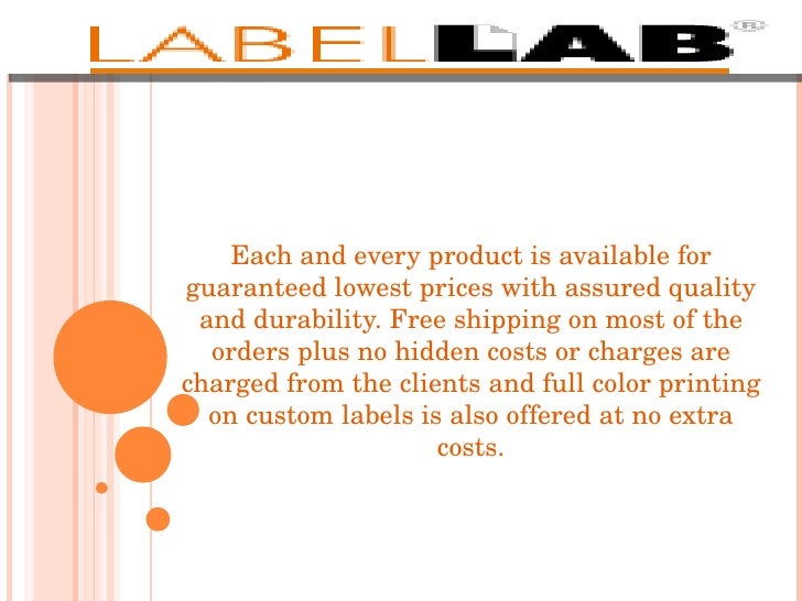 Supplier and workplace labels