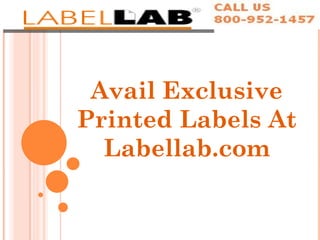 Avail Exclusive Printed Labels At Labellab.com 