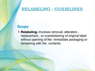 INDIAN REGULATORY REQUIREMENTS FOR LABELING OF COSMETICS | PPTX