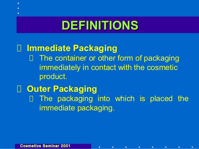 Labelling requirements cosmetics seminar