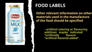 Processing Label Names Processed Foods packaging and labelling. | PPTX